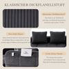 2-Sitzer Sofa 158 x 93 x 61 cm mit Seitenfächern und Becherhaltern – Cordstoff in Dunkelgrau Bild 5