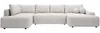 Vente-unique - DAVISO Sofa Stoff Beige - B 204 cm x H 87 cm x L 360 cm Bild 3