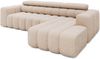 Ecksofa Ottomane rechts Chenille 289x188x78 beige KONSTANTIN Bild 1
