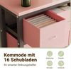 GarveeMore Kommode Aufbewahrungsschrank mit 16 Schubladen 103*30*130cm Bild 4