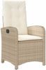 vidaXL 9-tlg. Garten-Essgruppe mit Kissen Beige Poly Rattan 3212388 Bild 4