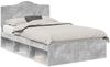 vidaXL Bettrahmen Beton Grau 135 x 190 cm Massives Kiefernholz 3413320 Bild 2