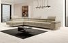Designer Sofa Maxi mit Schlaf - und Klappfunktion Beige Samt Links Bild 2