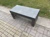 Fimous Rattan Oblong Rechteckiger Couch Tee Tisch Outdoor Gartenmöbel Patio Zubehör Dunkelgrau gemischt Bild 4