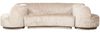 Sofa Combi-Popular aus Chenille-Stoff, modernes Bank-Sessel-Set, Natur, drehbare Sessel Bild 2