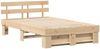 vidaXL Bettrahmen mit Kopfteil Braun 120 x 190 cm Massives Kiefernholz 872494 Bild 4