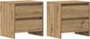 vidaXL Nachttisch 2 pcs Artisan-Eiche 45 x 34 x 44,5 cm Holzwerkstoff 863356 Bild 2