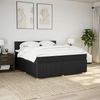 vidaXL Boxspringbett mit Matratze Schwarz 180x200 cm Stoff 3289837 Bild 4