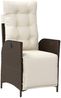 vidaXL Gartensessel mit Fußteil 2 Stk. Verstellbar Braun Poly Rattan 365290 Bild 4