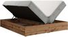 Polsterbett mit Bettkasten, Boxspringbett ohne Kopfteil WOOD ZERO, 7-Zonen Multipocket-Matratze und Topper, modernes Bett für Schlafzimmer - Hellgrau Cordstoff - 200 x 200 cm - H4 Bild 5