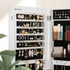 Schmuckschrank Spiegelschrank stehend mit 2 separaten Make-up-Organizern | rahmenloser Ganzkörperspiegel abschließbar Bild 5
