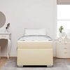 vidaXL Bettrahmen mit Matratze Creme 90 x 200 cm Stoff 3399164 Bild 3