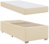 vidaXL Bettrahmen mit Matratze Creme 90 x 200 cm Stoff 3399164 Bild 4