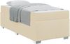 vidaXL Bettrahmen mit Matratze Creme 90 x 200 cm Stoff 3399164 Bild 2