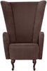 Hochlehnsessel Kailey Bezug Velourstoff Buche nussbaum dunkel / braun 21207 Bild 2