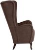 Hochlehnsessel Kailey Bezug Velourstoff Buche nussbaum dunkel / braun 21207 Bild 3