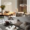 ZMH Pendelleuchte Esstisch Hängelampe LED: 40CM Weiß Hängend Lampe Dimmbar Hängeleuchte Design Esszimmerlampe Modern Esstischlampe mit Fernbedienung Pendellampe für Wohnzimmer Schlafzimmer Küche Bild 4