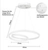 ZMH Pendelleuchte Esstisch Hängelampe LED: 40CM Weiß Hängend Lampe Dimmbar Hängeleuchte Design Esszimmerlampe Modern Esstischlampe mit Fernbedienung Pendellampe für Wohnzimmer Schlafzimmer Küche Bild 5