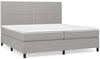 vidaXL Boxspringbett mit Matratze Hellgrau 200x200 cm Stoff, Härtegrad: H2 [3141721] Bild 2