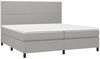 vidaXL Boxspringbett mit Matratze Hellgrau 200x200 cm Stoff, Härtegrad: H2 [3141721] Bild 3