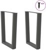 vidaXL Esstisch Beine V-Form 2 Stück Anthrazit 70x(72-73,3) cm Stahl 4012646 Bild 5