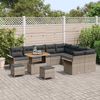 vidaXL Garten-Sofa-Set mit Kissen mit Speicher mit Kissen 12 pcs Grau 3364128 Bild 3