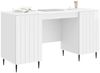 vidaXL Schreibtisch Hochglanz Weiß 142,5 x 50 x 75 cm Holzwerkstoff 3414589 Bild 3