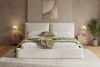 Merax Polsterbett, Doppelbett, 180 x 200cm, Bett mit Lattenrost, gepolstertes Kopfteil, Beige Chenille Bild 3
