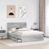 vidaXL Bettrahmen Graues Sonoma 160 x 200 cm Ingenieurs Holz 3412579 Bild 3
