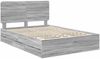vidaXL Bettrahmen Graues Sonoma 160 x 200 cm Ingenieurs Holz 3412579 Bild 4