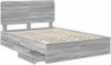 vidaXL Bettrahmen Graues Sonoma 160 x 200 cm Ingenieurs Holz 3412579 Bild 5