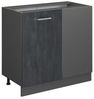 Eckunterschrank R-Line Schwarz Beton 86 cm ohne Arbeitsplatte Vicco Bild 4