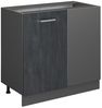 Eckunterschrank R-Line Schwarz Beton 86 cm ohne Arbeitsplatte Vicco Bild 5