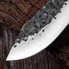 Küchenkompane Damastmesser Rustikales Chefmesser gebogen aus Edelstahl - Ergonomischer Holzgriff Bild 4