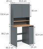 Waschmaschinenschrank Viktor Anthrazit/Goldkraft Eiche 93.6 x 88.2 cm 2 Teile mit Regal Vicco Bild 2