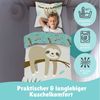 Faultier Wende Bettwäsche Set 135x200 + 80x80 cm Linon mit Reißverschluss Bild 3
