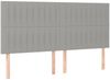 vidaXL Boxspringbett mit Matratze Hellgrau 180x200 cm Stoff, Härtegrad: H2 [3137333] Bild 5