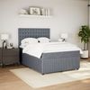 vidaXL Boxspringbett mit Matratze Dunkelgrau 160x200 cm Samt 3294695 Bild 4