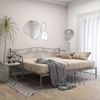 Ausziehsofa Bettgestell Grau Metall 90x200 cm [324766] Bild 3