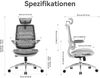 Ergonomischer Bürostuhl, 3D-armlehnen, Mesh, Weiß - SIHOO M59AS Bild 2