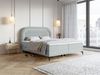 Selsey 'Loreo' Boxspringbett mit wasserfestem Samtbezug, hellgrau, 160x200 cm Bild 2
