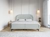 Selsey 'Loreo' Boxspringbett mit wasserfestem Samtbezug, hellgrau, 160x200 cm Bild 3