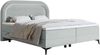 Selsey 'Loreo' Boxspringbett mit wasserfestem Samtbezug, hellgrau, 160x200 cm Bild 1