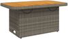 vidaXL 4-tlg. Garten-Essgruppe mit Kissen Grau Poly Rattan 3277347 Bild 3