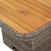 vidaXL 4-tlg. Garten-Essgruppe mit Kissen Grau Poly Rattan 3277347 Bild 5