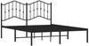 vidaXL Bettgestell mit Kopfteil Metall Schwarz 140x190 cm 373789 Bild 4