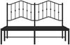 vidaXL Bettgestell mit Kopfteil Metall Schwarz 140x190 cm 373789 Bild 5