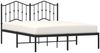 vidaXL Bettgestell mit Kopfteil Metall Schwarz 140x190 cm 373789 Bild 3