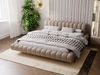 GRAINGOLD Imagine Doppelbett 160x200, mit Kopfteil, Lattenrost, Bouclé-Stoff, Braun Bild 3
