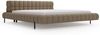 GRAINGOLD Imagine Doppelbett 160x200, mit Kopfteil, Lattenrost, Bouclé-Stoff, Braun Bild 2